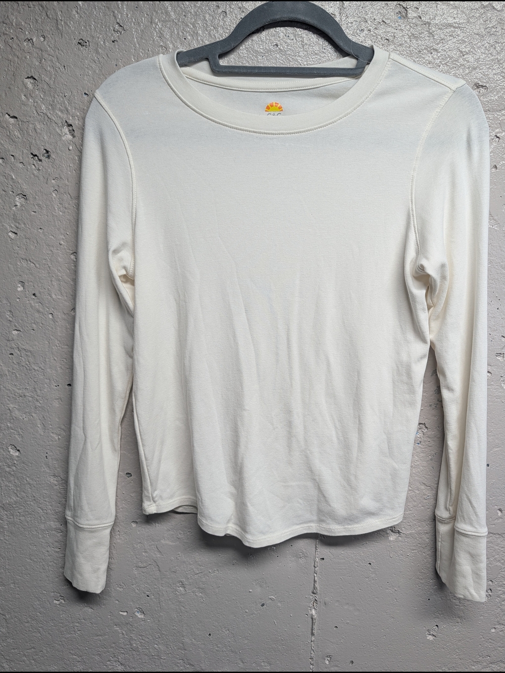 C&C California Pima Cotton Tencel Long Sleeve Top Ivory